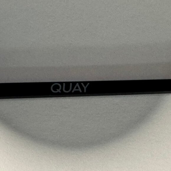 NWT QUAY Australia High Key Rimless Aviator Sunglasses, Black Frame #2015-151-CE - Picture 5 of 9